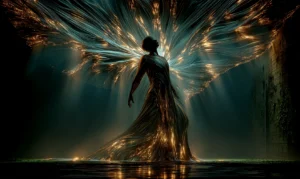 glittering wing walk art