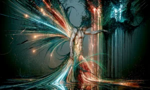 weeping color wings art