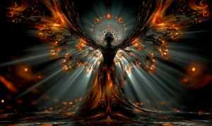 fire mandala angel art