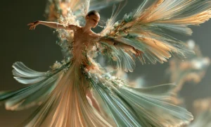 feather wing waltz dancer art