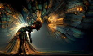 bowed angel fantasy art