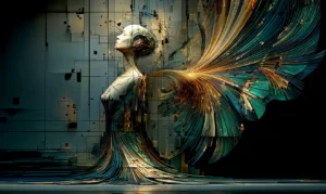 gridwork angel fantasy art