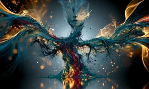 face in the branches art