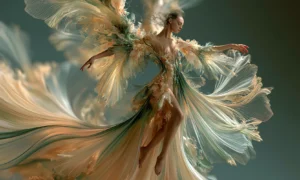 slow turn gown dancer art