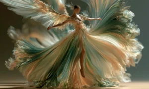 sage ruffle dancer art