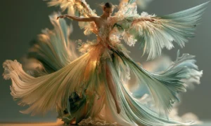 wide sleeve dancer art