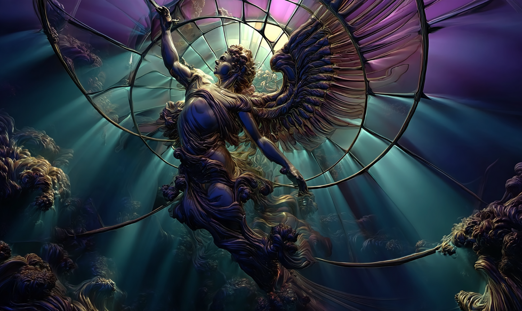 angel in the wheel fantasy art