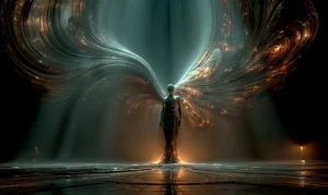 stage light angel art