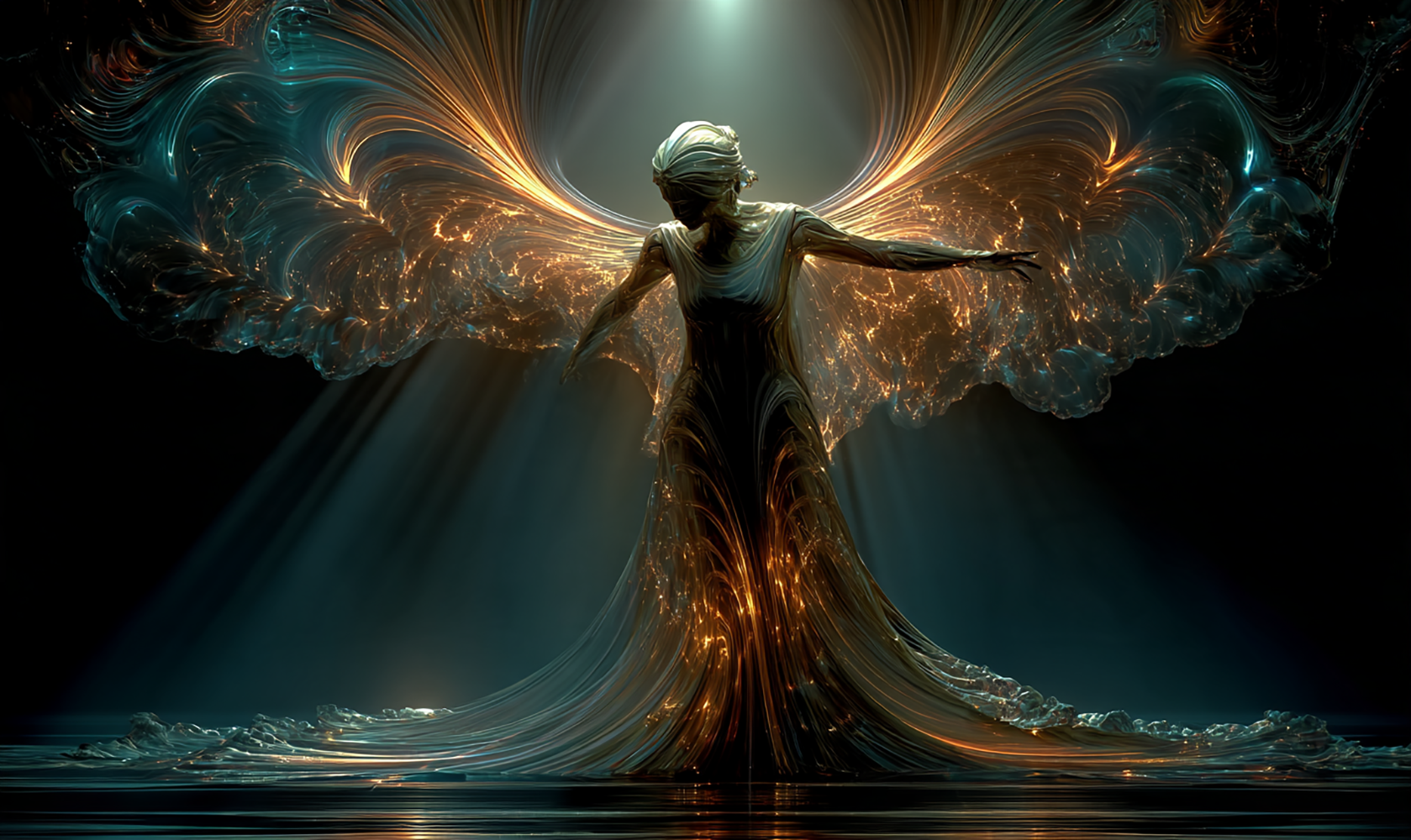 open arm angel art