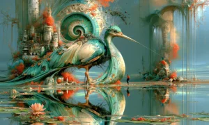 castle heron art