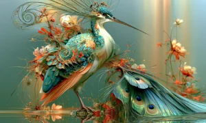bloom back heron art