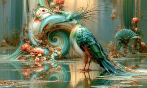silver curl kingfisher art