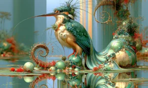 bead garden kingfisher art