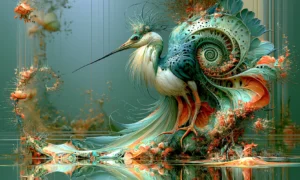 dotted shell heron art