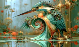 brass gate kingfisher art