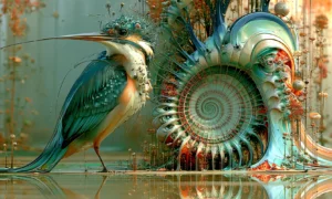 lone kingfisher art