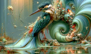 pale whorl kingfisher art