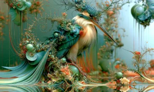reed garden heron art