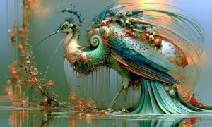 dotted shell peacock art