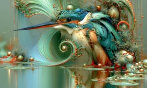 great bill kingfisher art