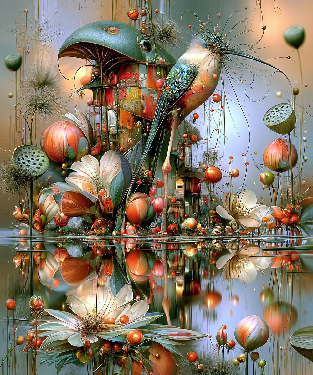 lantern house heron art