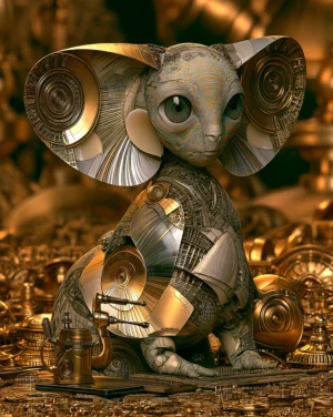 silver eared mouse art