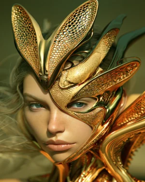 golden wing mask art