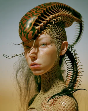 centipede crown girl art