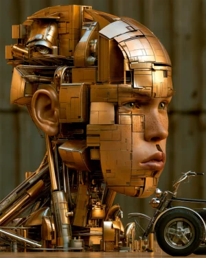 block head art