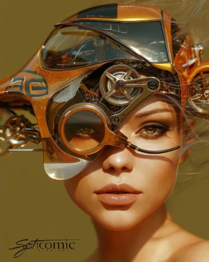 goggle ring girl art
