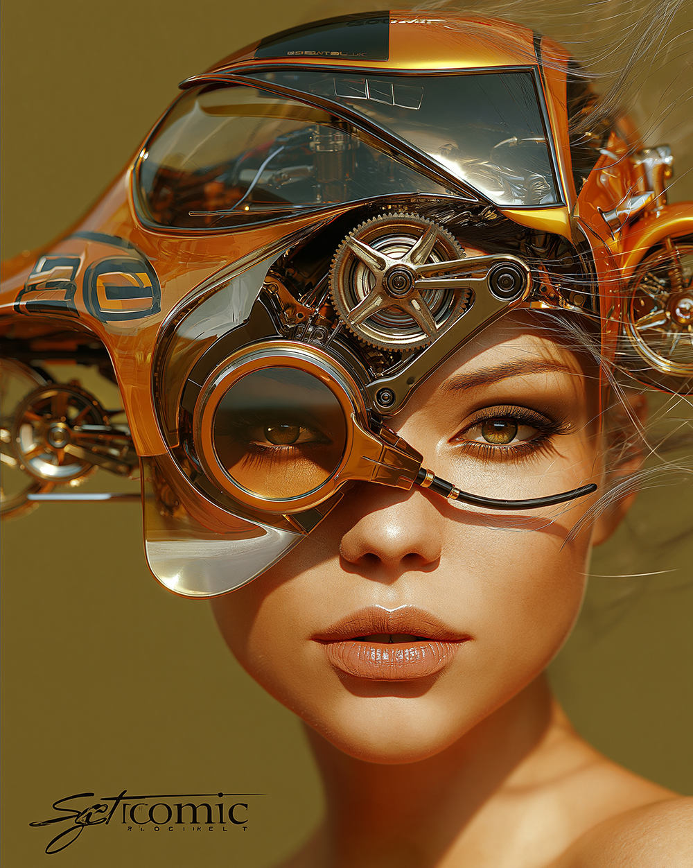 goggle ring girl art