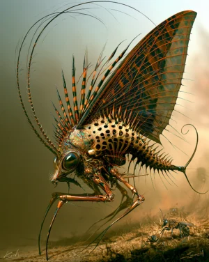 dotted wing moth art