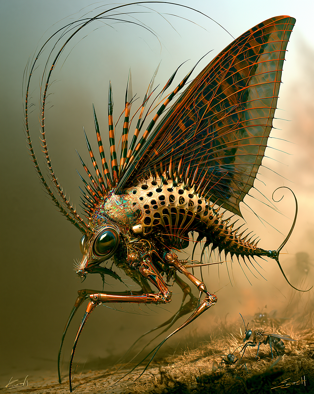 dotted wing moth art
