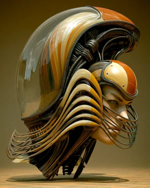 glass hood wave art