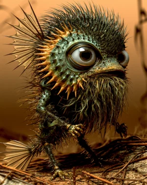 spiny eyeball chick art