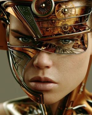 clockwork visor girl art