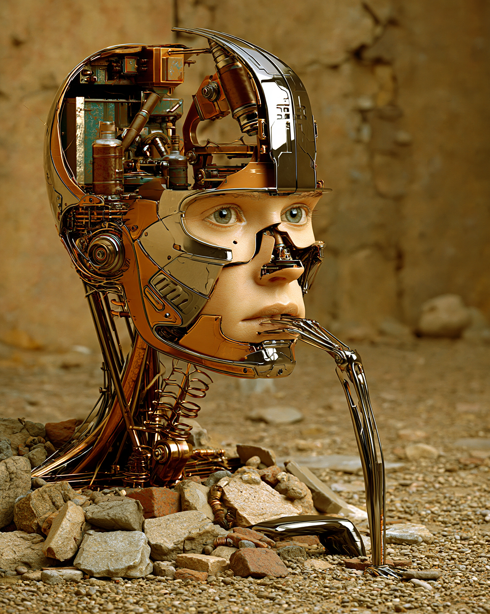 hose mouth robot art