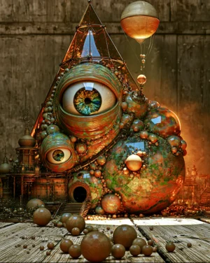 pyramid eye art