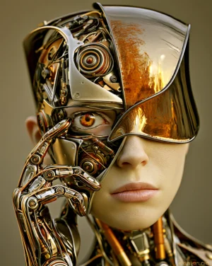 mirror visor cyborg art