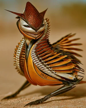 striped quail art