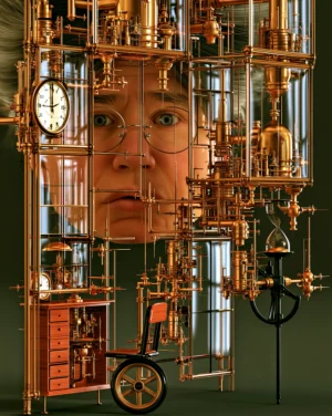 old man in the machine art