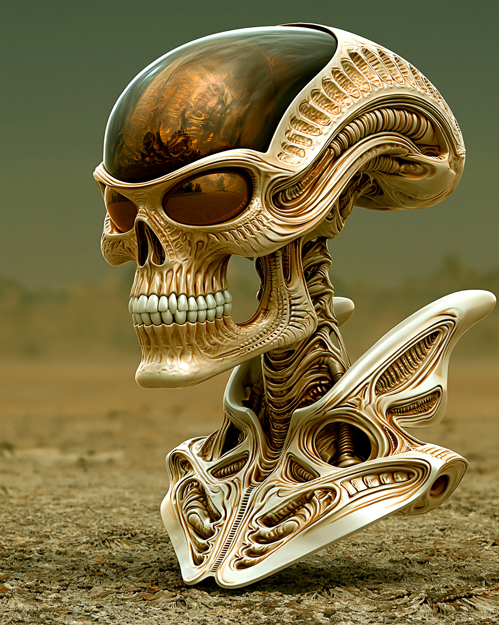 ivory skull art