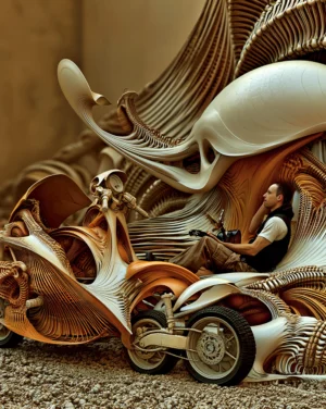 reclining rider art