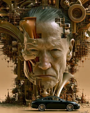 car city man art