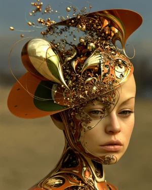 spray crown girl art