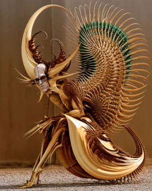 spiral fan dancer art