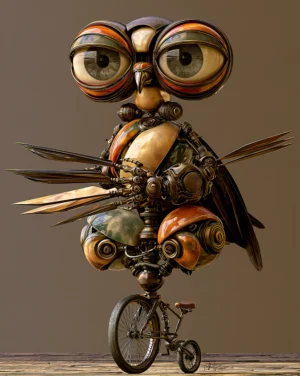 bicycle owl art