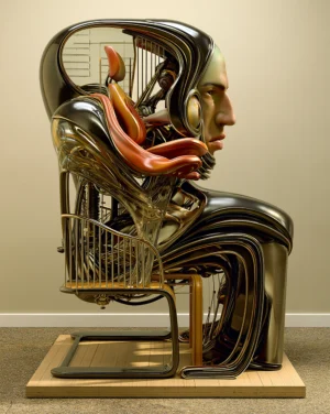ribbon chair art