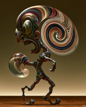 spiral shell runner art
