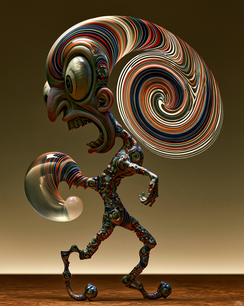 spiral shell runner art